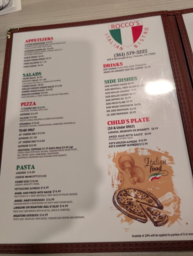 Rocco's Italian Bistro Menu image 3